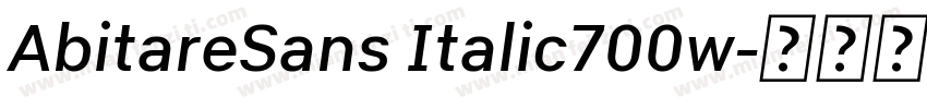 AbitareSans Italic700w字体转换